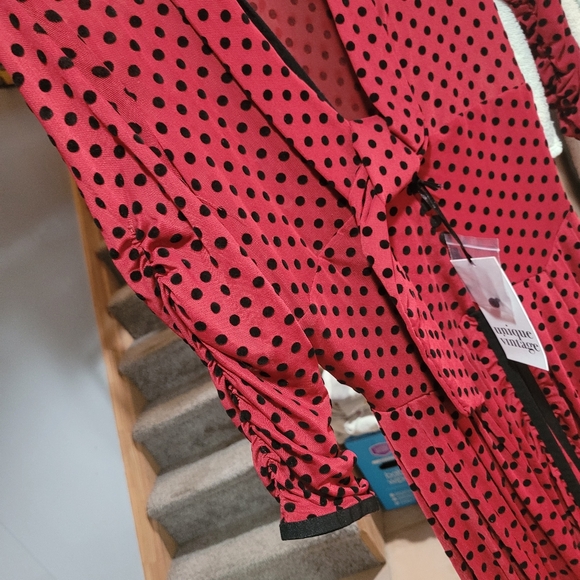 Unique vintage red/black duster - Picture 4 of 4